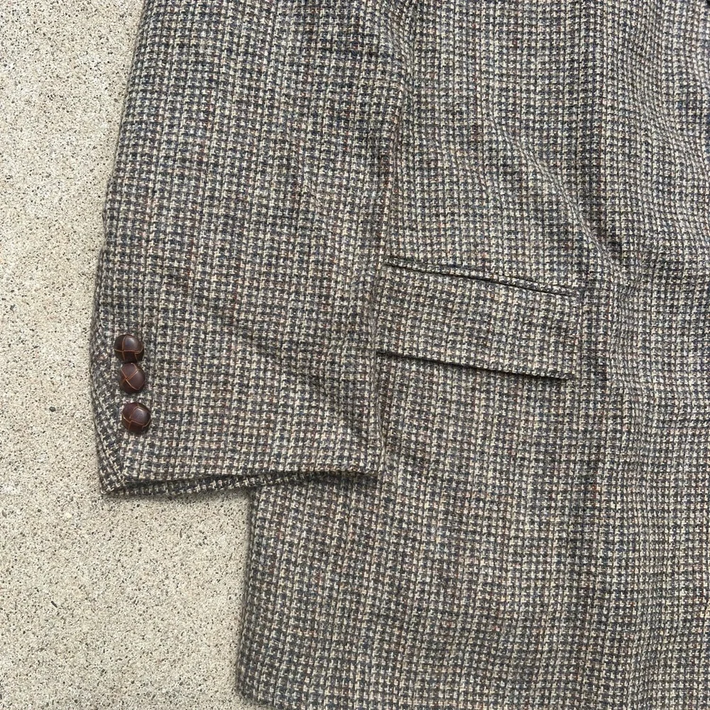 Vtg Christopher Hart Plaid Wool Tweed Blazer 44 Old‎ Money Preppy Sport Coat